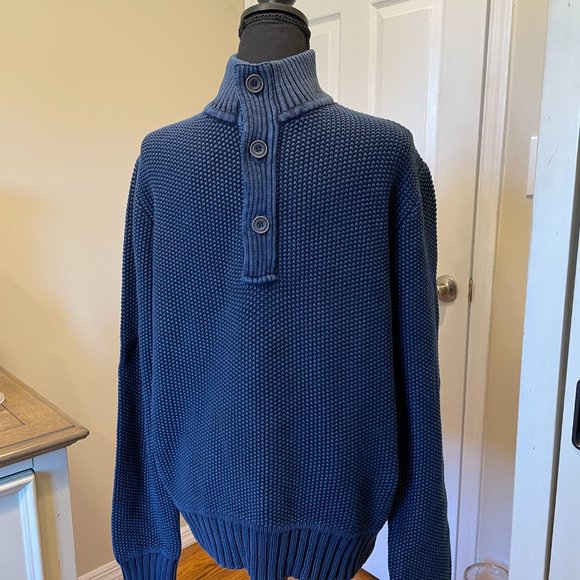 H&M Other - H&M L.O.G.G. High Collar 3 Button Down Pullover Sweater